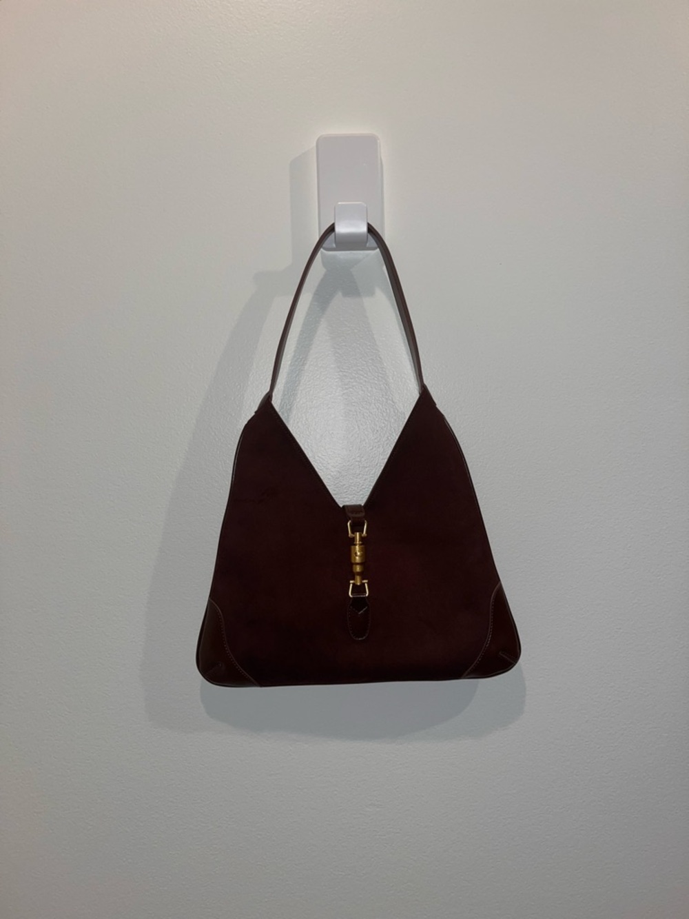 Brown Suede Shoulder Bag - Picture 6 of 12